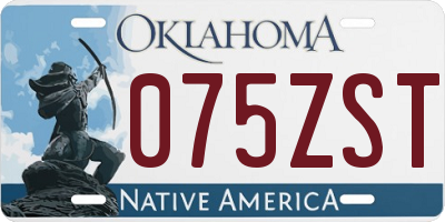 OK license plate 075ZST