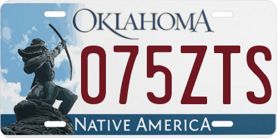 OK license plate 075ZTS