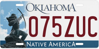 OK license plate 075ZUC