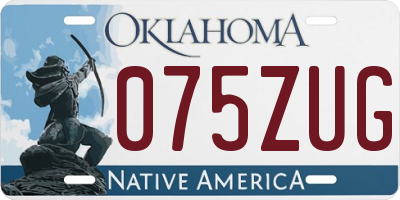 OK license plate 075ZUG