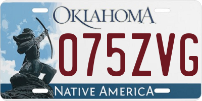 OK license plate 075ZVG