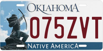 OK license plate 075ZVT
