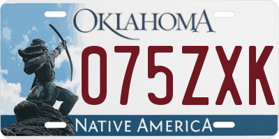 OK license plate 075ZXK