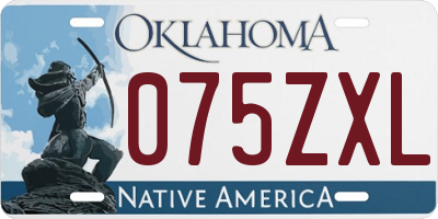 OK license plate 075ZXL