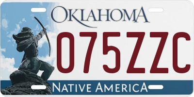 OK license plate 075ZZC