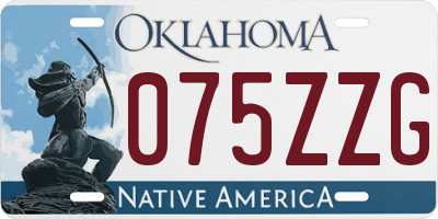 OK license plate 075ZZG