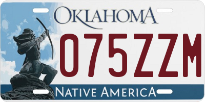 OK license plate 075ZZM