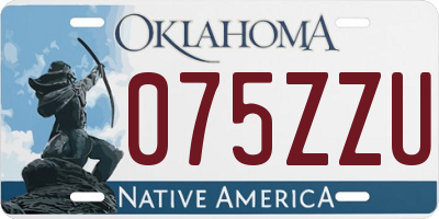 OK license plate 075ZZU