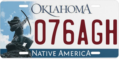 OK license plate 076AGH