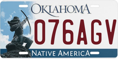 OK license plate 076AGV