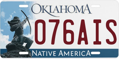 OK license plate 076AIS