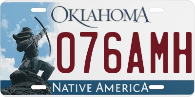 OK license plate 076AMH