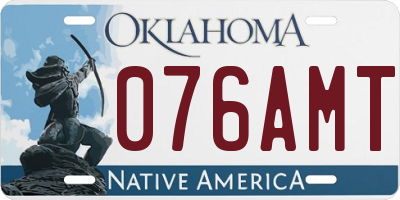 OK license plate 076AMT