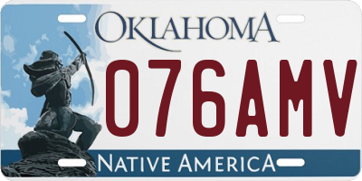 OK license plate 076AMV