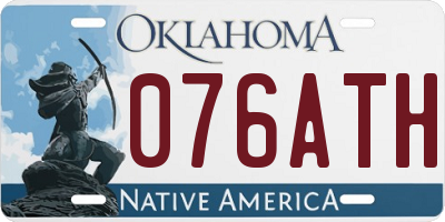 OK license plate 076ATH