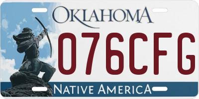 OK license plate 076CFG