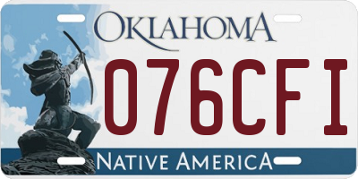 OK license plate 076CFI