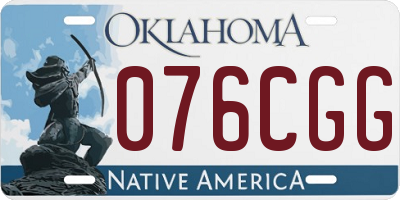 OK license plate 076CGG