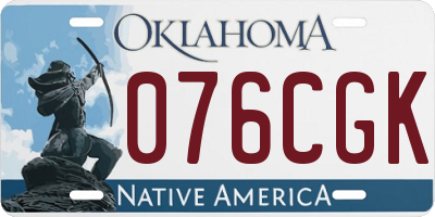 OK license plate 076CGK