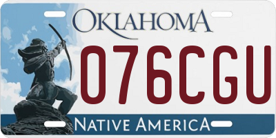 OK license plate 076CGU