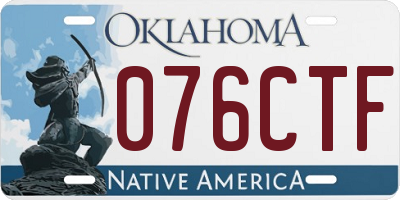 OK license plate 076CTF