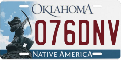 OK license plate 076DNV