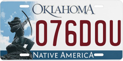 OK license plate 076DOU