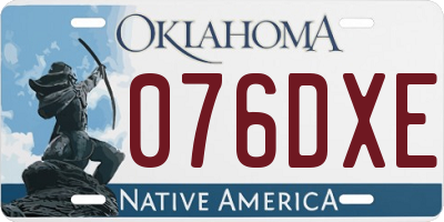 OK license plate 076DXE