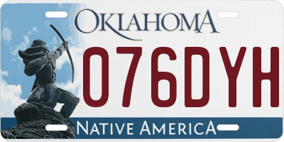 OK license plate 076DYH