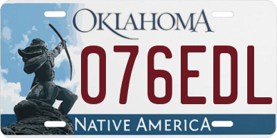 OK license plate 076EDL