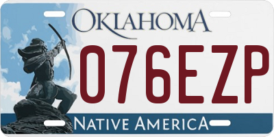 OK license plate 076EZP