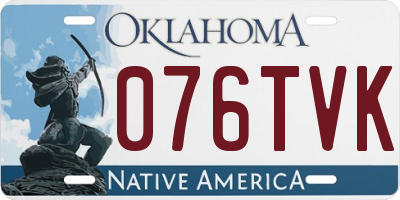 OK license plate 076TVK
