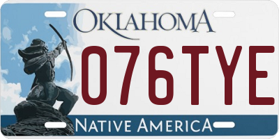 OK license plate 076TYE