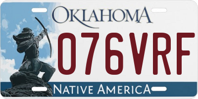 OK license plate 076VRF