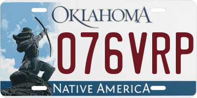 OK license plate 076VRP