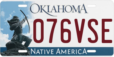 OK license plate 076VSE