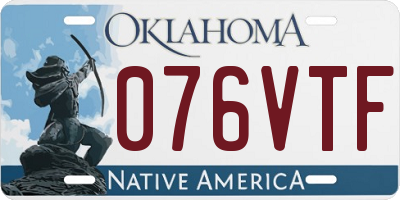 OK license plate 076VTF
