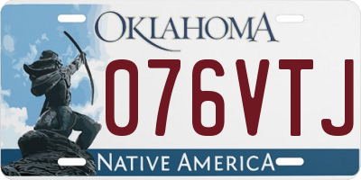 OK license plate 076VTJ