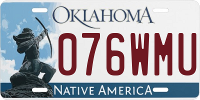 OK license plate 076WMU