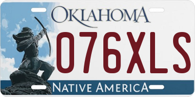 OK license plate 076XLS