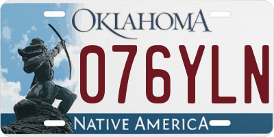 OK license plate 076YLN