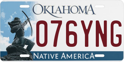 OK license plate 076YNG