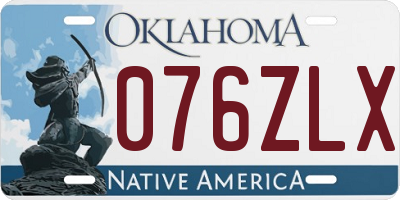 OK license plate 076ZLX