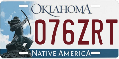 OK license plate 076ZRT