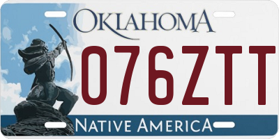 OK license plate 076ZTT