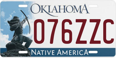 OK license plate 076ZZC