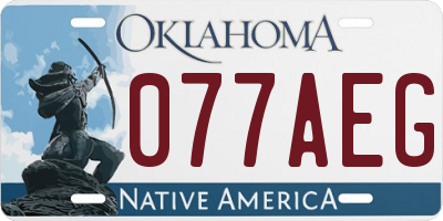 OK license plate 077AEG