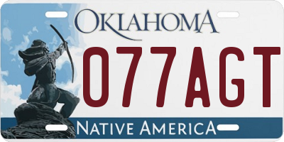 OK license plate 077AGT
