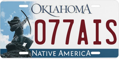 OK license plate 077AIS
