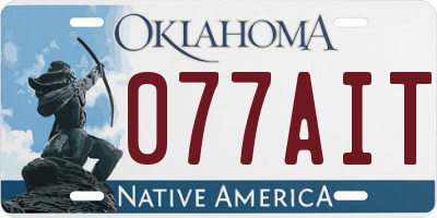 OK license plate 077AIT